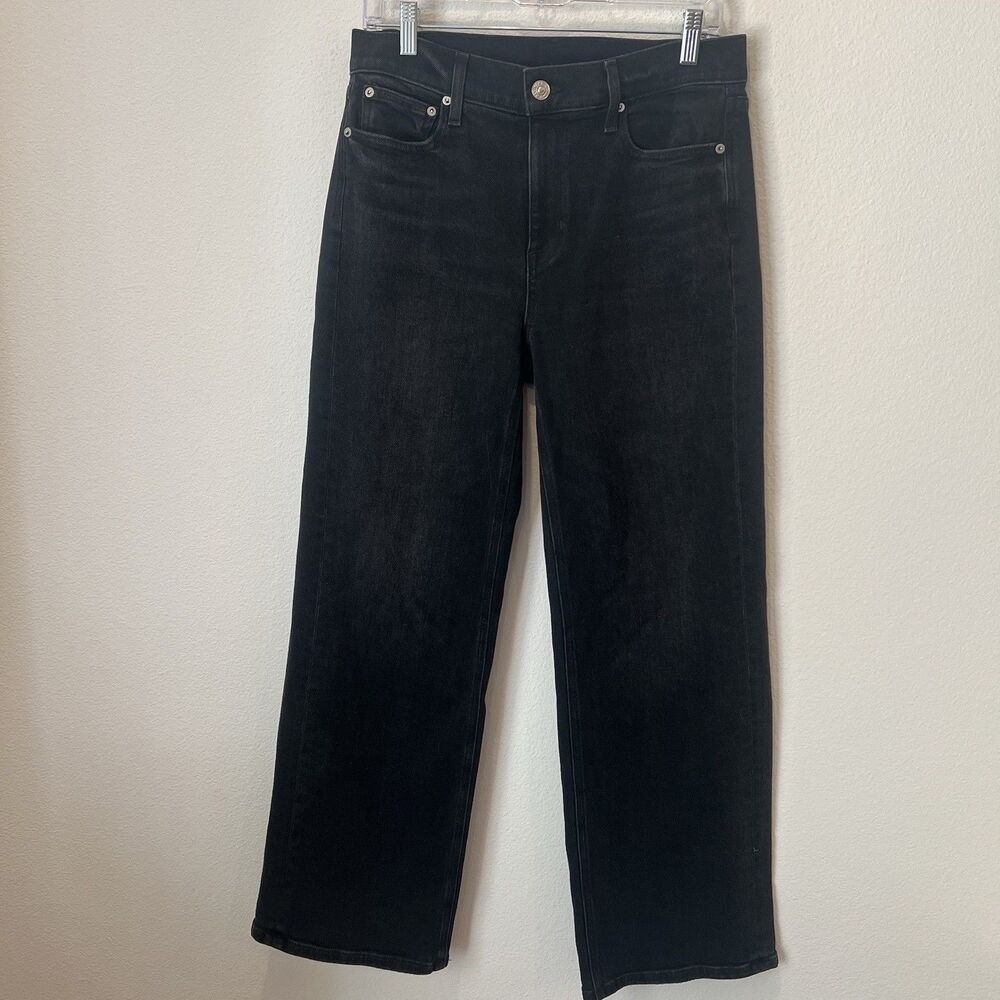 AYR The Secret Sauce High Rise Wide Straight Jeans Date Night Black Wash 28S - Picture 2 of 8